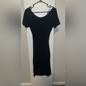 21saints body con fitted ripped slit with a twisted cut out back